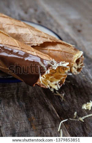 traditional Yucatan food: 'marquesitas' dessert Stock photo © 