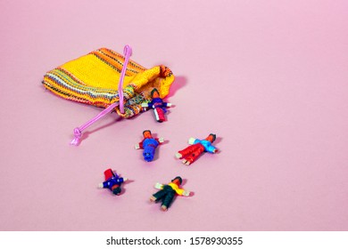 Traditionally Worry Dolls, Typical Of Guatemala