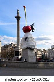 Trafalgar Square Fourth Plinth Ice-cream Sculpture New Art, London UK February 12 2022