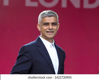 Trafalgar Square, London – 08th June 2019 – Special Guest, The Mayor Of London, Mr Sadiq Khan, On Stage At The Eid In The Square Event In Central London