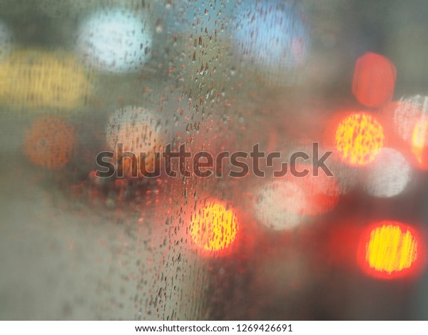 Traffic Bokeh in rainy nights\
night