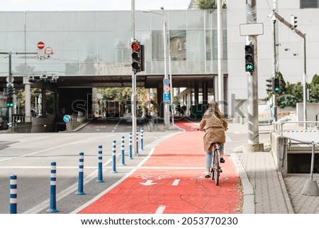 Similar – Foto Bild Radweg Fahrrad Fahrradweg