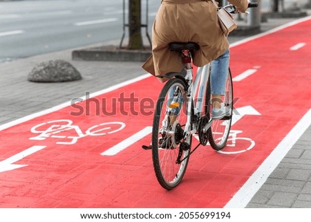 Similar – Foto Bild Fahrradweg Fahrradfahren