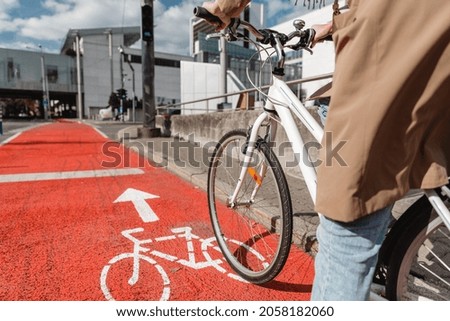 Similar – Foto Bild Fahrradweg Fahrradfahren