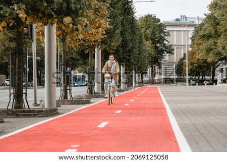 Similar – Foto Bild Fahrradweg Fahrradfahren