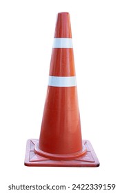 Traffic cone isolated on transparent background. PNG Format