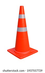 Traffic Cone Isolated On White Background.