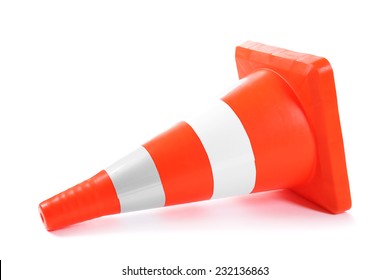 Traffic Cone Isolated On White