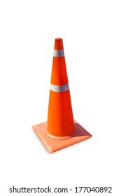 Traffic Cone Isolated In White Background