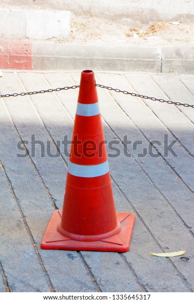 traffic cone on\
road