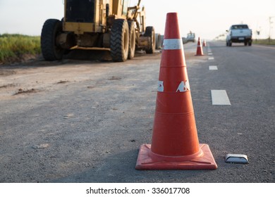 Traffic Cone On Road Construction Site Stock Photo 336017708 | Shutterstock