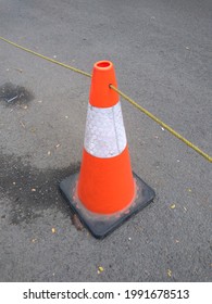 Traffic Cone On The Side Of The Road