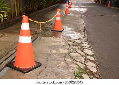 Traffic Cone On The Side Of The Road