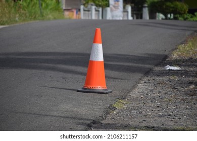 
Traffic Cone On The Side Of The Road