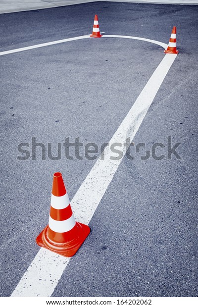 traffic cones with space for\
text