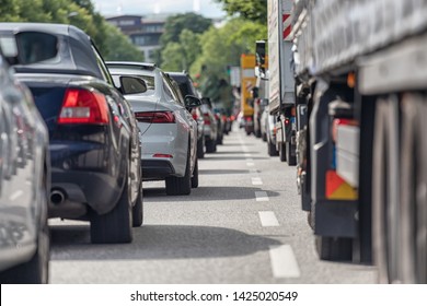 Traffic Congestion In Downtown Hamburg