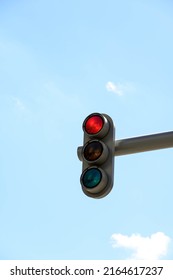 Traffic Control Light, Blue Sky.