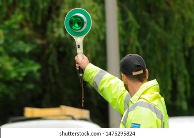 Traffic Controller On The Street