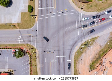 Traffic Intersections Are Places Where Cars Cross Over Each Other A Busy Crossroad