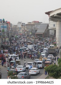 Traffic Jam At Thokar Niaz Baig - Captured In Lahore, Pakistan... Dated 27,Jun, 2021