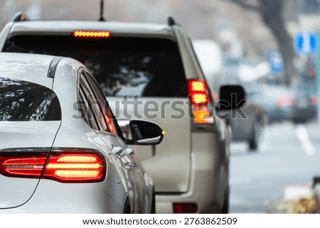 A traffic jam with vehicles congested on the road, causing delays, slow movement, and urban congestion, highlighting transportation challenges and city planning needs.