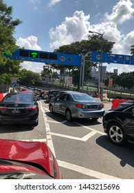 Traffic Jam At Woodlands Causeway, Singapore 5 Jul 19