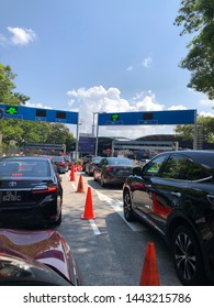 Traffic Jam At Woodlands Causeway, Singapore 5 Jul 19