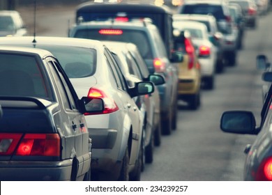 traffic jams in the city, road, rush hour - Shutterstock ID 234239257