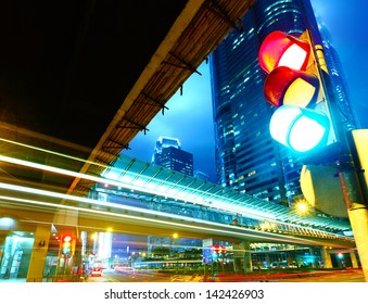 Traffic light in the city