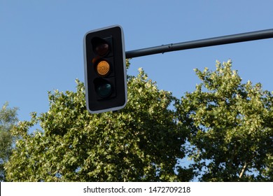 Traffic Light Hanging Over Street Yellow Stock Photo 1472709218 ...