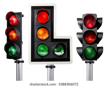 Traffic Light Isolated On White Background