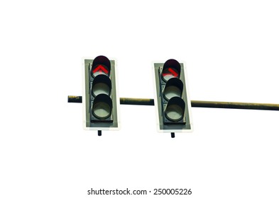 Traffic Light Isolated On White Background.