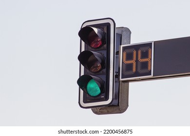 Traffic Light Post Green Light Timer