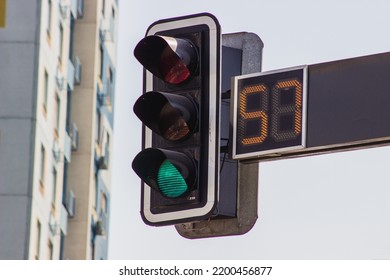 Traffic Light Post Green Light Timer