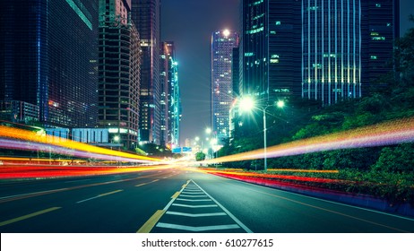 The Traffic Light Trails Of City