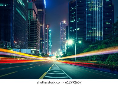 The Traffic Light Trails Of City