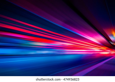 Traffic Light trails on street in Shanghai