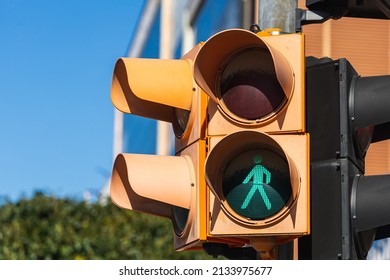 Traffic Lights Over Urban Intersection Green Stock Photo 2133975677 ...