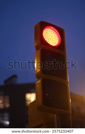 Similar – Image, Stock Photo Traffic light shows red