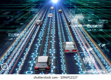 Traffic management system concept. Digital transforamtion.