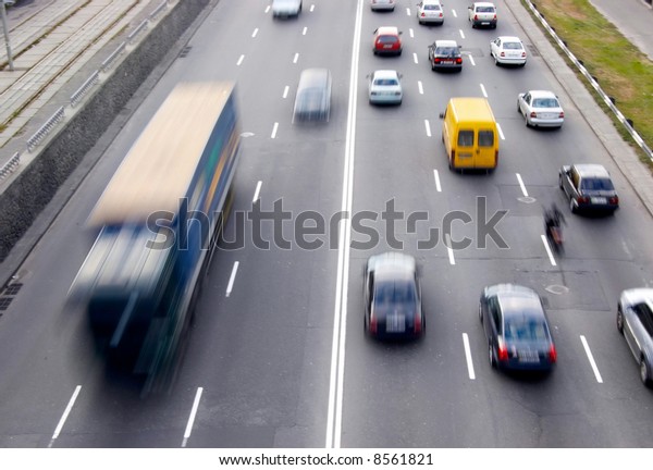 Traffic Motion Blur Stock Photo (Edit Now) 8561821