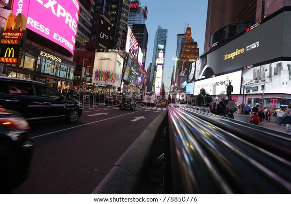 Traffic\
in New York. America, New York City - May 4,\
2017