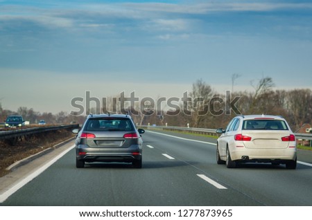 Traffic on the Germany Autobahn