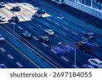 Traffic On Interstate 75 and 85 In Downtown Atlanta
