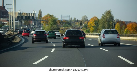 Traffic On A Multiple Lane Highway