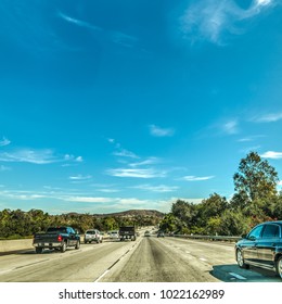 Traffic on Pacific Coast Highway southbound. California, USA
