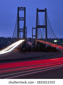 Traffic On The Tacoma Narrows Bridge