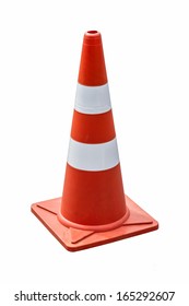 Traffic Road Cone Pylon On White Background