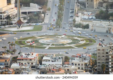 Traffic Roundabout - Damascus - Syria (Before Civil War)
