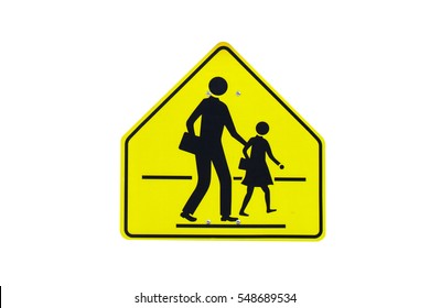 Traffic School Warning Sign Isolated On Stock Photo 548689534 